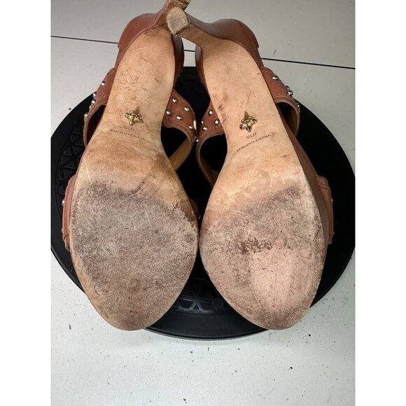 Pour La Victoire Kira Beaded Platform Heels Brown Sz 8.5 - Picture 9 of 13